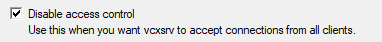 VcXsrv access control